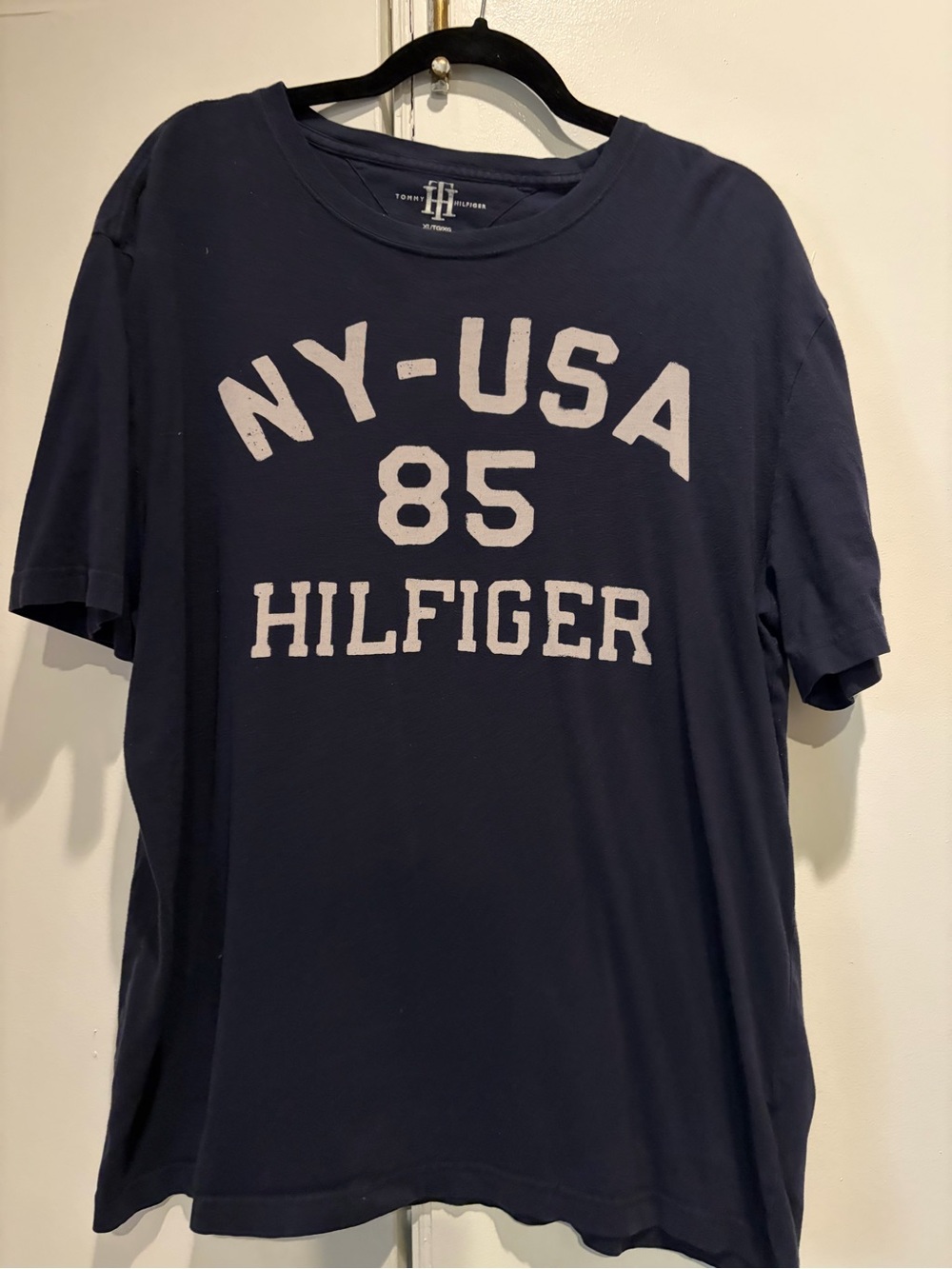 Tommy Hilfiger NY USA 85 Navy Graphic T-Shirt Men's XL